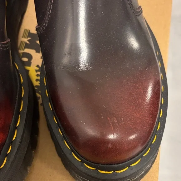 Dr. Martens Cherry Red Quad Boots 2976 Quad - Picture 7 of 7